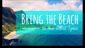 Decor de birou de coastă pentru un spațiu productiv