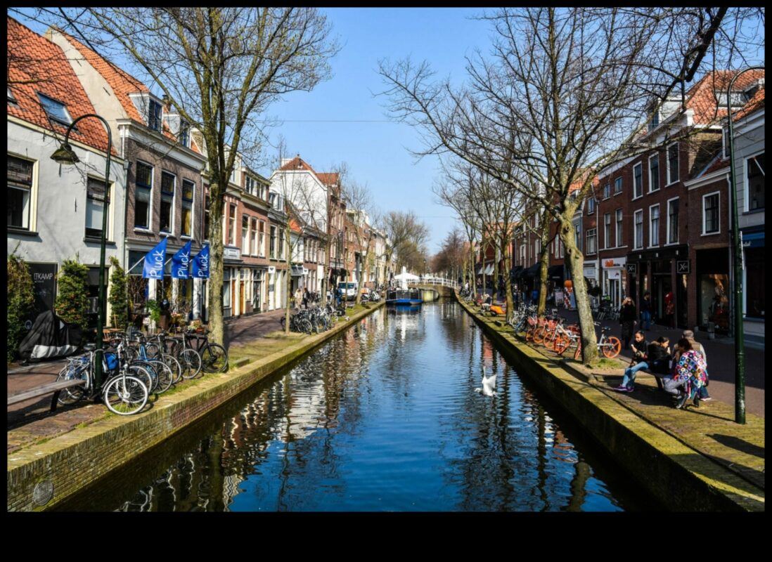 Delft Delights: Scene ale vieții cotidiene în peisaje urbane olandeze